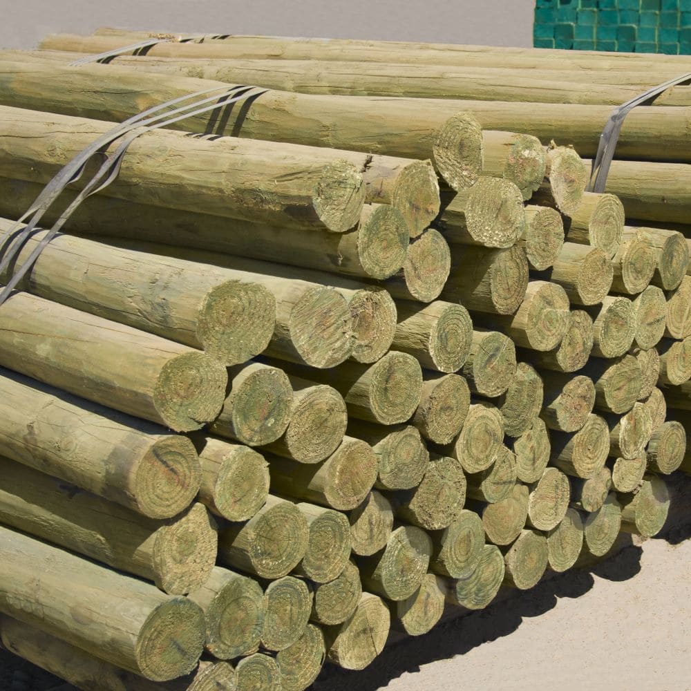 Impregnated pine padding 4" to 5" x 2.44 m