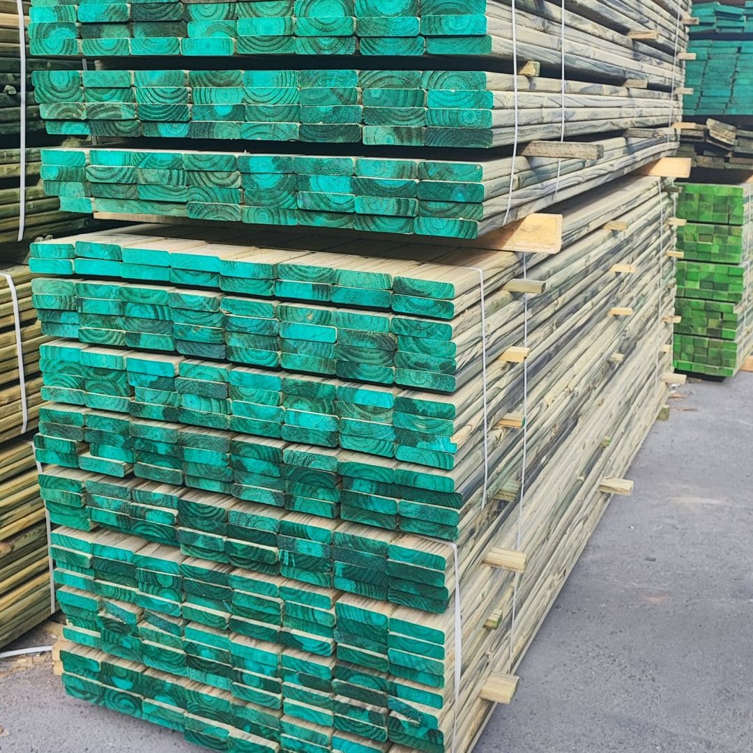 1 1/2" x 5" x 3.20m Impregnated Pine Terrace Deck