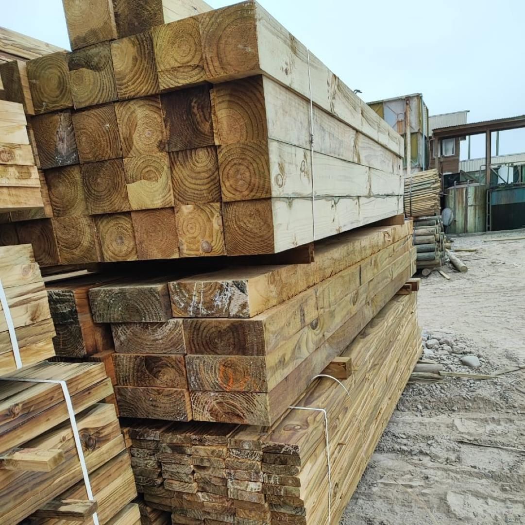 5" x 5" x 3.20mts Pino Impregnado Cepillado