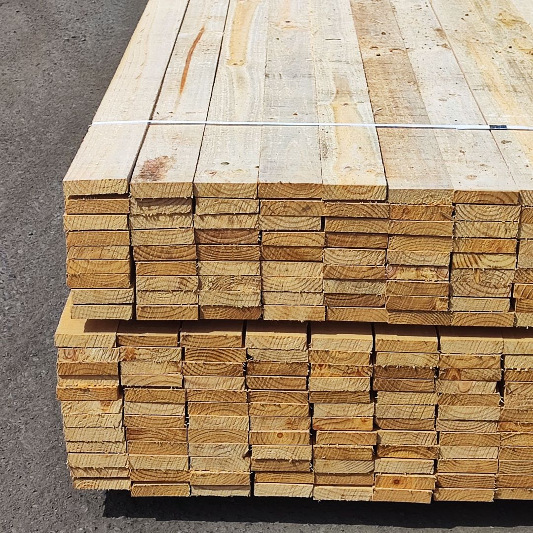 1" x 4" x 3.20mts pino bruto