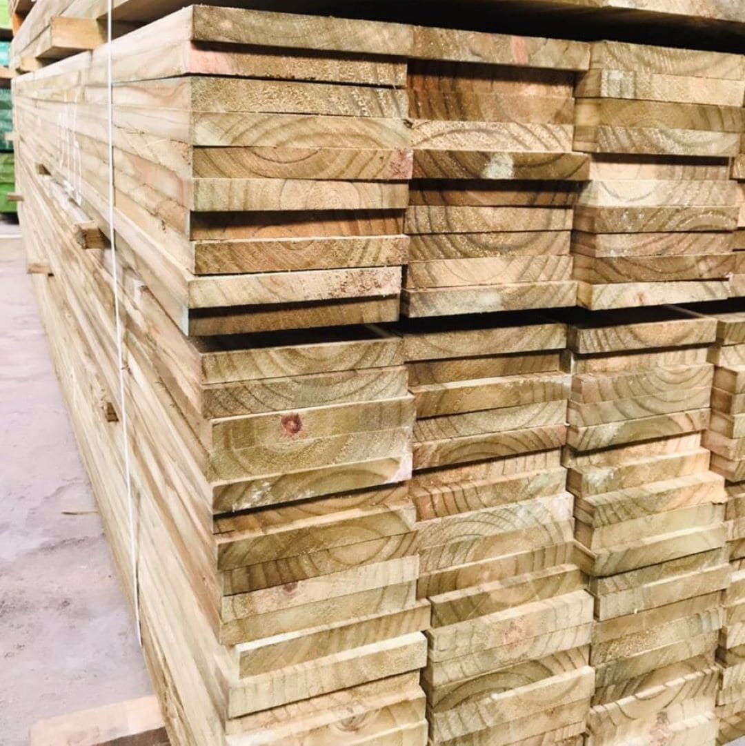 1 1/2" x 2" x 3.20mts Pino Impregnado Cepillado