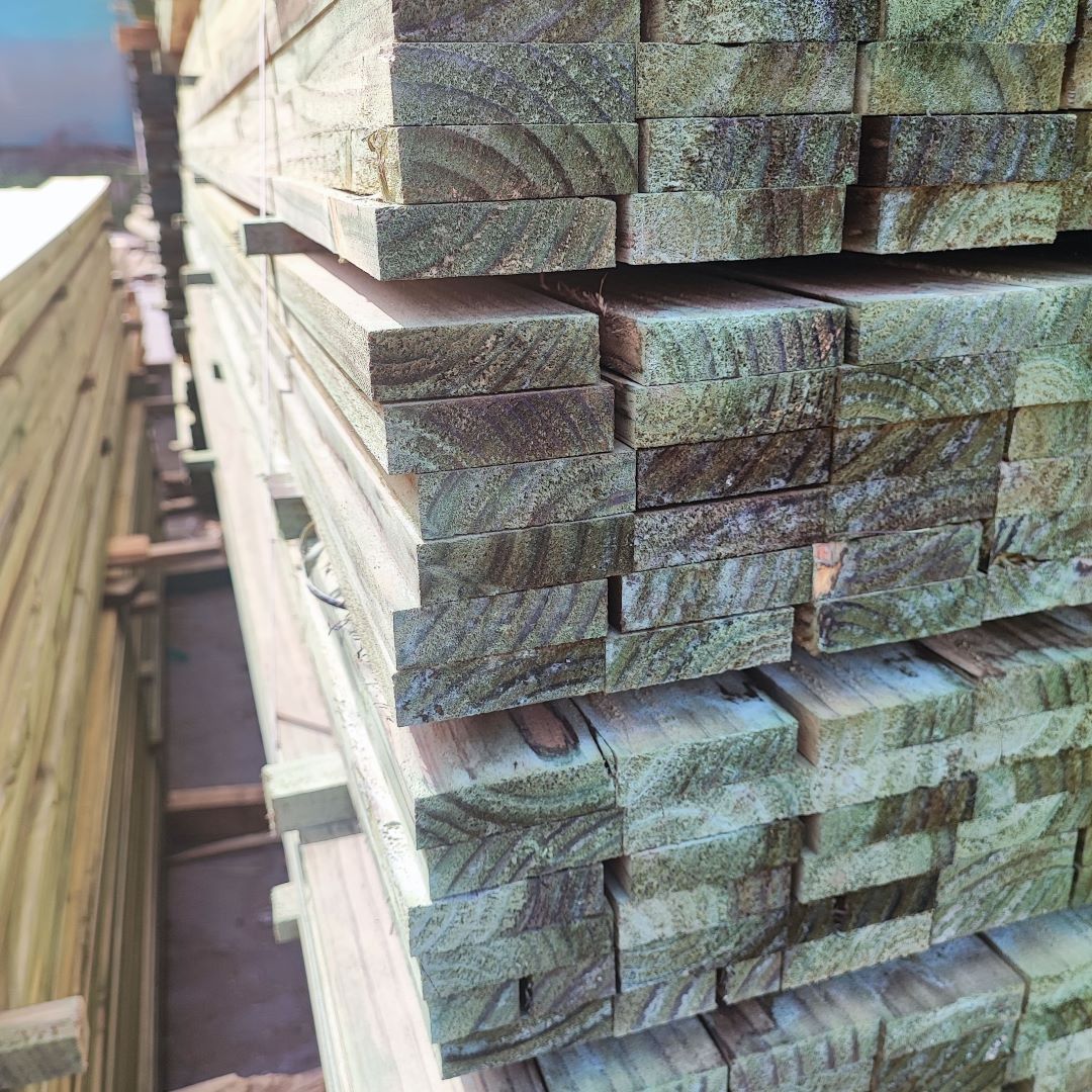 1 1/2" x 2" x 3.20mts Pino Impregnado Bruto