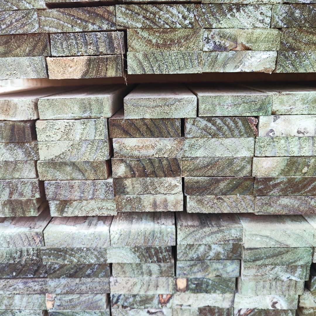 1 1/2" x 4" x 3.20mts Pino Impregnado Bruto