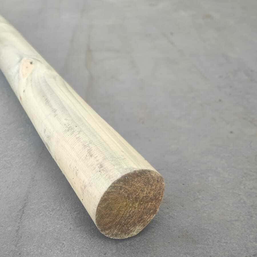 Calibrated turned log of impregnated pine 4" x 2.44 m