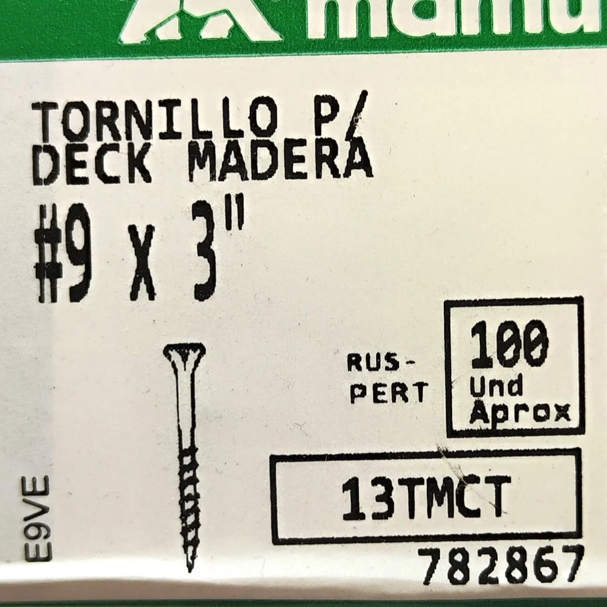 Tornillo Madera Deck “Ruspert Verde” –