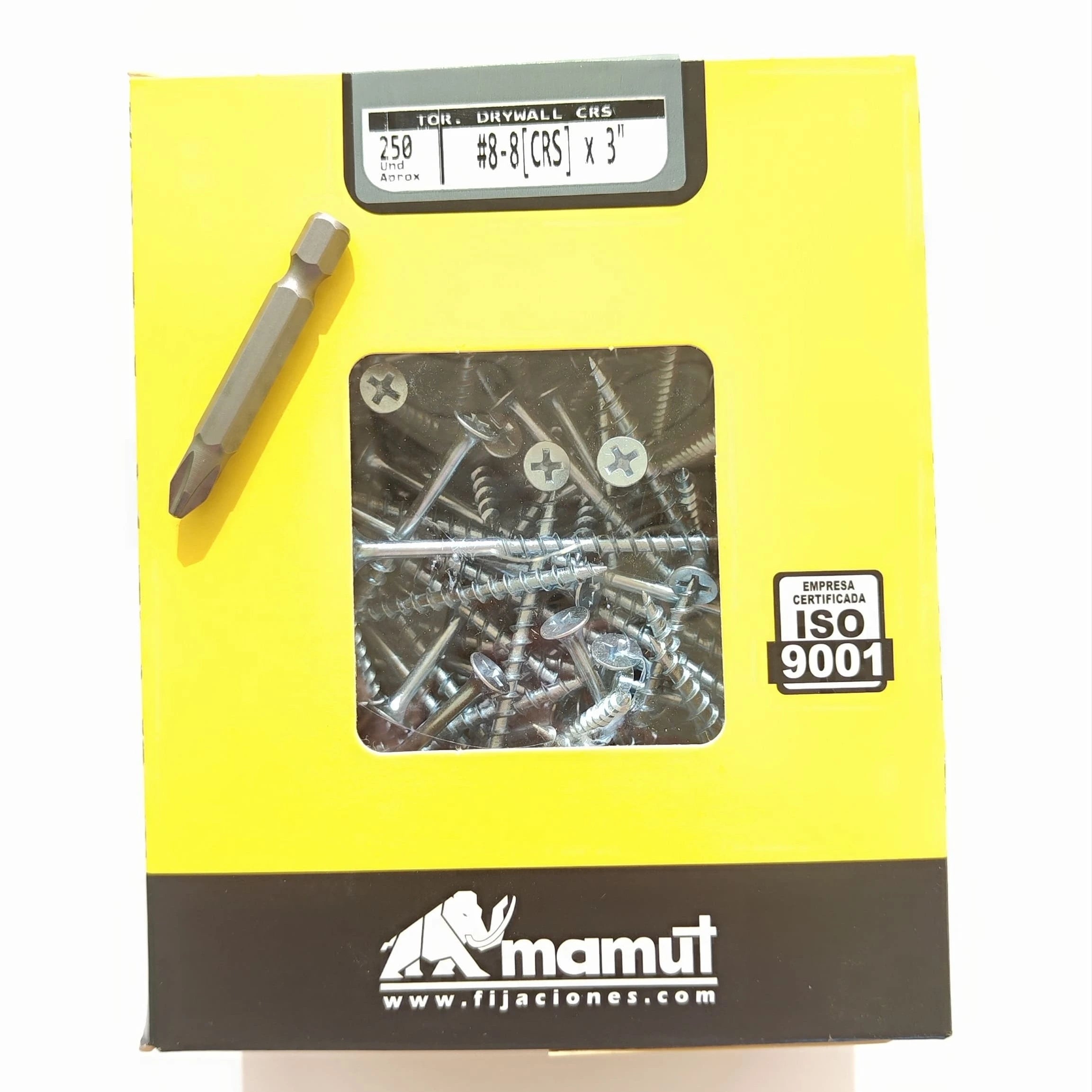Tornillo Drywall Rosca Gruesa Zincado –