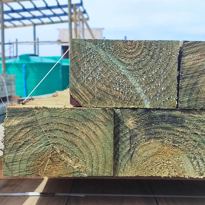 Viga de Madera Impregnada Cepillada 4&quot;x8&quot; x 3.20 mt | Pino Radiata