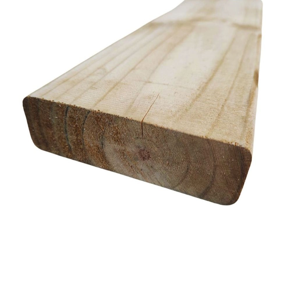 Tabla Deck para Terraza 2” x 6” x 3.20 mt | Pino Radiata Impregnado y Cepillado con Cantos Redondeados