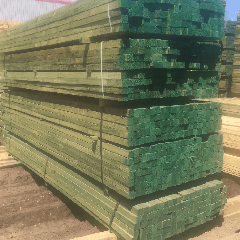 2" x 2" x 3.20mts pino impregnado bruto