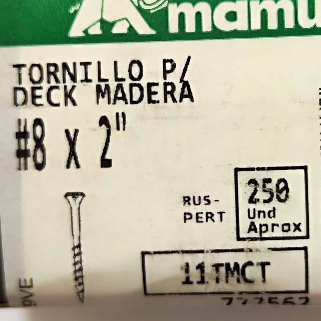 Tornillo Madera Deck “Ruspert Verde” – 