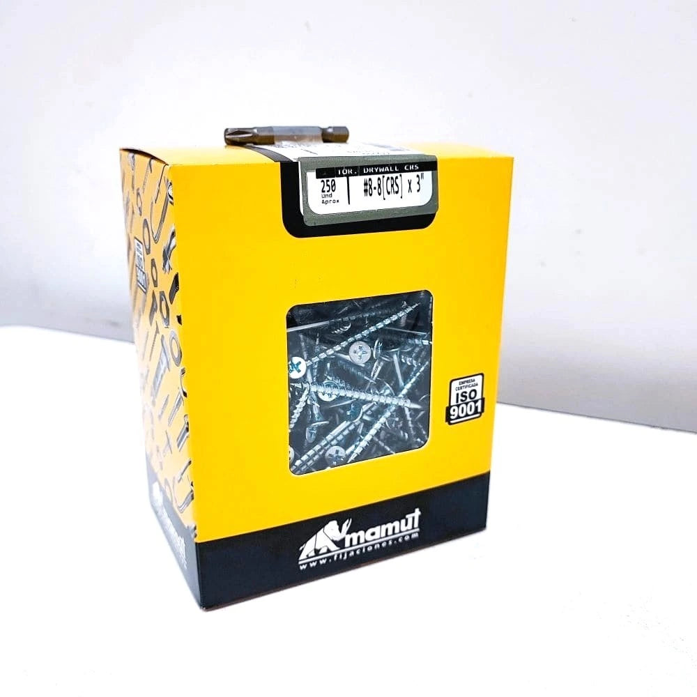 Tornillo Drywall Rosca Gruesa Zincado –